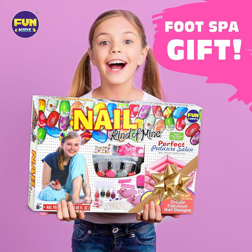 Funkidz - Kit De Spa De Pies Para Niñas, Kit De Pedicura Par