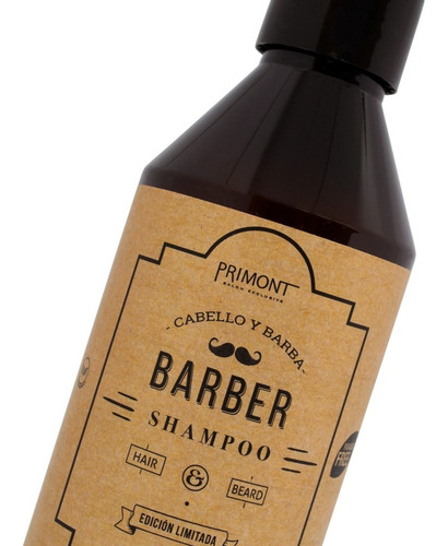 Primont Barber Shampoo Pelo Y Barba Hombre Barberia 250ml