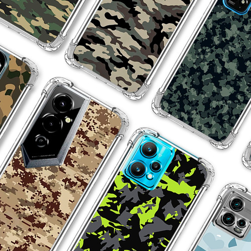 Forro Antigolpe Camuflaje Militar Xiaomi Todos Los Modelos