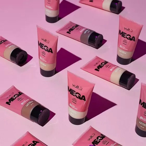 Base de maquiagem líquida Vult Mega Base Matte Mega Base Matte Vult Mega Base Matte tom v200 - 26mL 26g