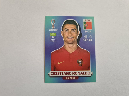 Figura Cr7 Album de Catar para la Copa Mundial 2022, protagonizada por Cristiano Ronaldo