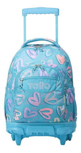 Bolso Morral Escolar Con Ruedas Totto Ecole Renglones 6jt