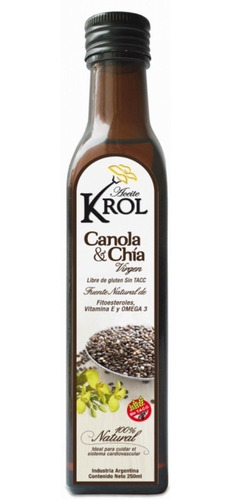 Aceite De Canola Y Chia Krol 250 Ml