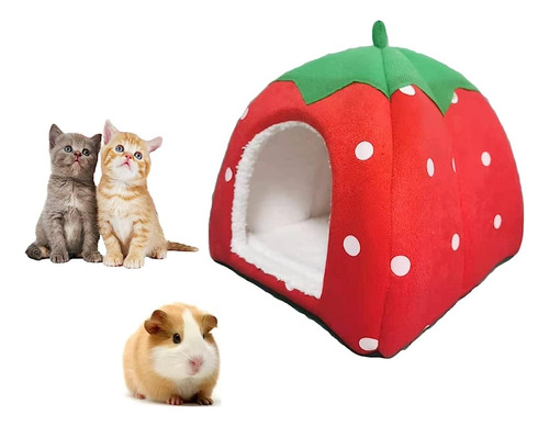 Shoptrend Lindo Cama De Fresa Pequeña Para Mascotas Para Con