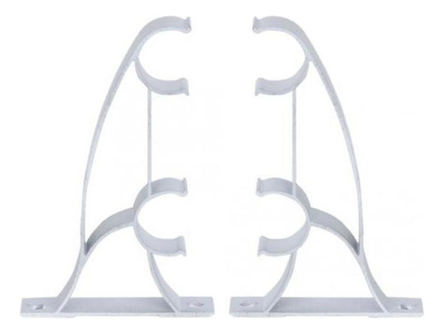 2pcs Metal Doble Soporte Porta Vara Barra De Cortina Para .