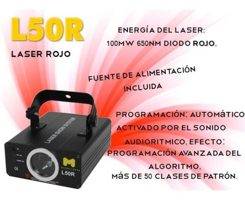 Laser Audiorítmico Profesional Moon L50r Efecto Fiesta Bar