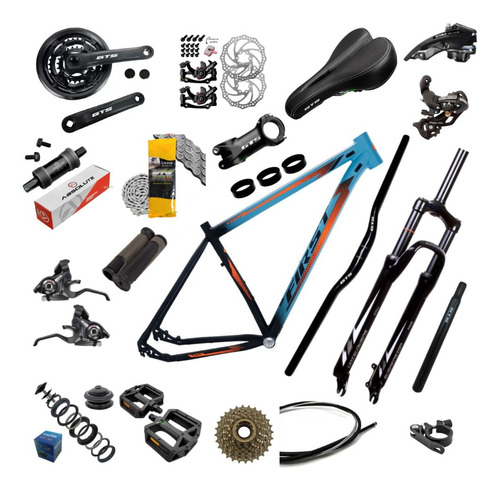 Kit Bicicleta Aro 29 Quadro Alumínio Montagem 21v Suspensão