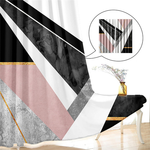 Cortinas De Ducha Bañeras Cortina De Ducha Negro Rosa
