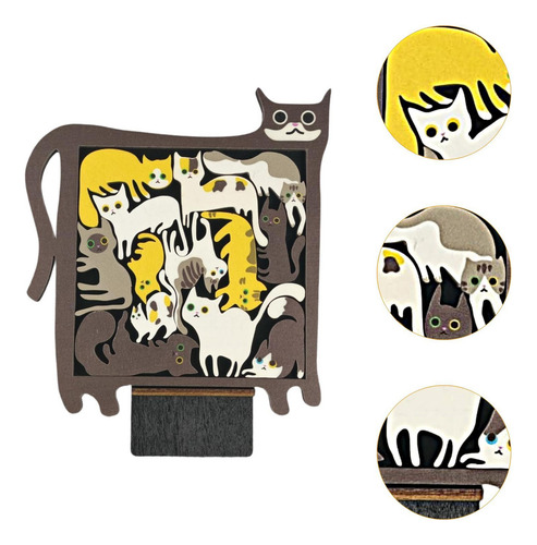 Puzzle Cat Puzzle Aprenda Actividades Multipropósito