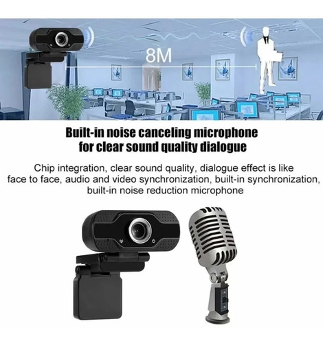 Webcam Stand+1080p Hd Câmera Usb Com Microfone