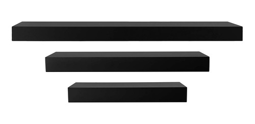 Cornisa De Pared Maine Nexxt  Madera  Negro  Paquete De De 3