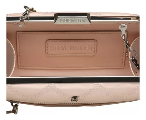 Bolsa Clutch Para Mujer Bgilda Logo Estampado Color Blush Steve Madden