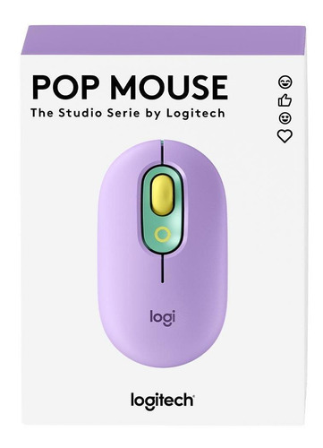 Mouse Logitech Pop Bluetooth Fresh Vibes Lilabgreen