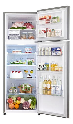 Imagen 2 de 4 de Heladera inverter no frost LG GT32BPP inox con freezer 312L 127V