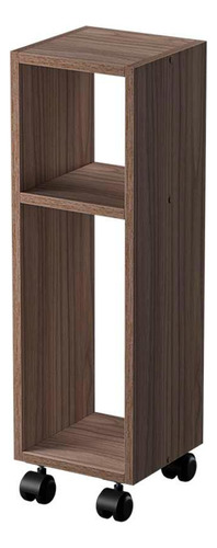 Mesa Cabeceira Nogal Cama Solteiro Quarto 20cm Com Rodízio