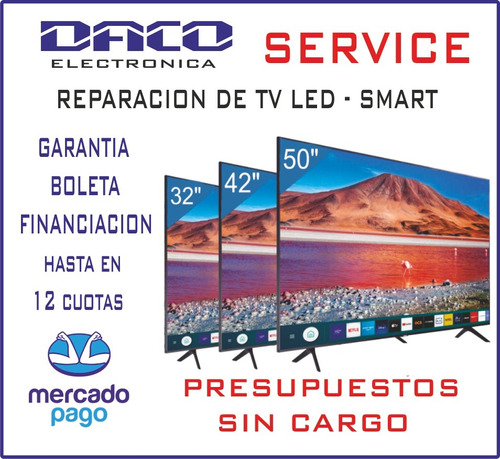  Reparacion Service Tecnico Audio Tv Pantalla Lcd Led Smart
