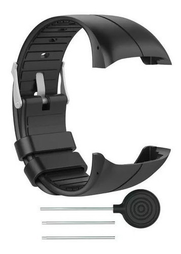 Imagen 3 de 4 de Malla Correa Para Polar M400 / M430 Silicona Negra