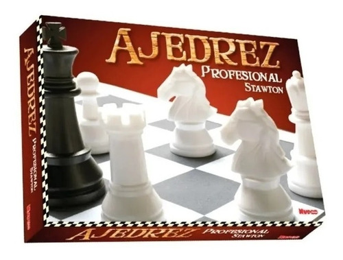 Juego Ajedrez Stawton Piezas Plásticas Tablero 48 X 48 Cm