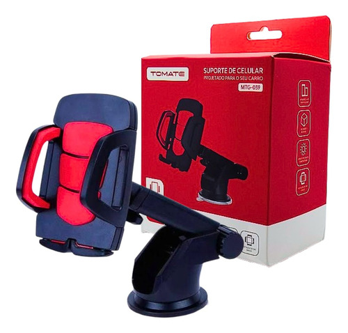 Suporte De Celular Veicular C/ Ajustável Trava Automática