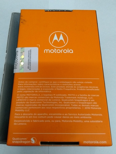 Imagem 5 de 5 de Caixa Vazia Motorola Moto E5 Play + Manual + Protetor Tela
