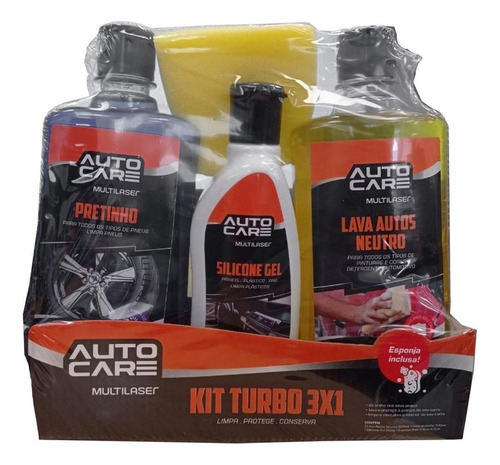 Lava Auto Kit Com Silicone + Pretinho + Esponja - U460