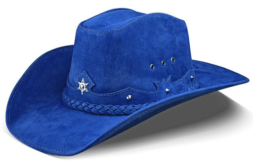 Imagem 3 de 7 de Chapeu Country Feminino Couro Legítimo Nobre Rodeio Cowgirl Chapéus Texano Americano Estrela Várias Cores
