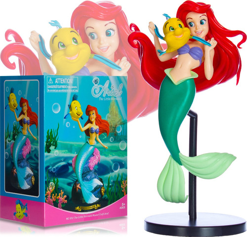 Figura Sirenita Ariel Bella Cenicienta Princesas De Disney