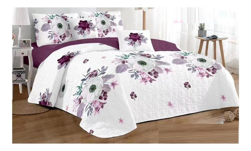 Cobertor De Verano Quilt Cubrecama Reversible 2 Plazas S4