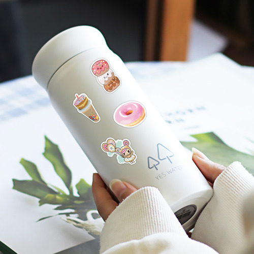 Pegatinas De Dibujos Animados De Donuts Kawaii Para Niños P