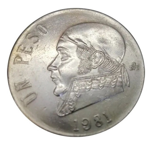 Moneda 1 Peso Morelos Año De 1981 Circulada #3