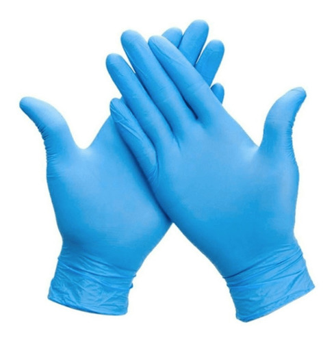 Guantes Nitrilo Descartables Azul X 1 Caja