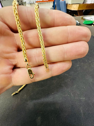 Pulseira Palmeira 19cm 4,80 Gramas Ouro 18k Joia Unissex Comprimento 19 cm