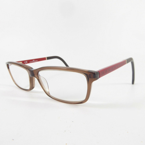 Lente Óptico Carolina Herrera Vhe557 Square Brown Red 53mm