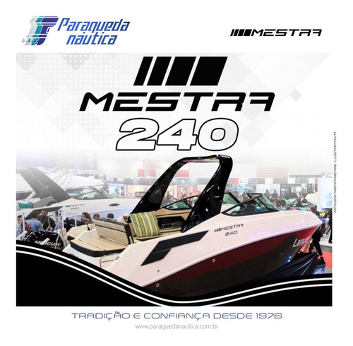 Imagem 14 de 14 de Lancha Mestra 240 + Mercruiser 4.5 Mpi 250hp Rabeta Alpha 1