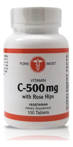 Holistic Health Vitamina C 500mg Con Escaramujo 100 Tabletas