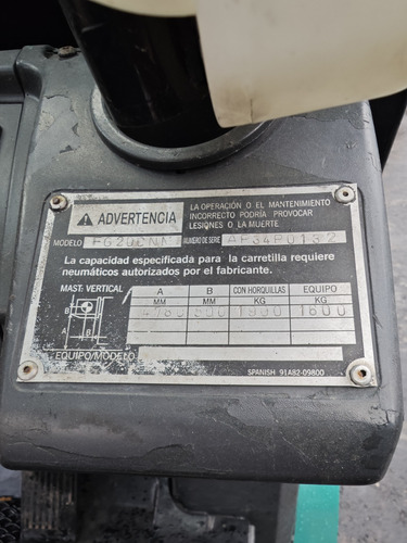 Autoelevador Mitsubishi Fg20