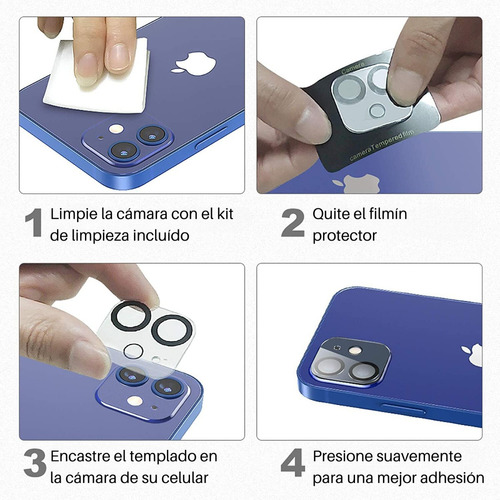 Vidrio Templado Camara Para iPhone 12 12 Pro 12 Pro Max