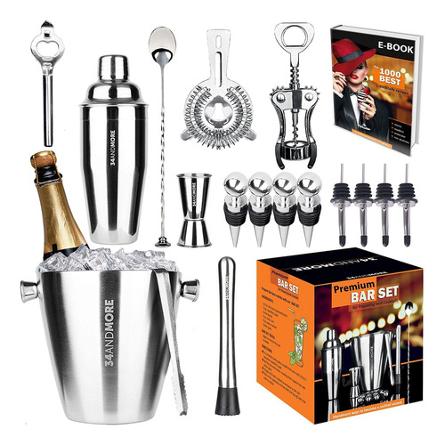 Kit Bartender Hielera 3âqt 17uds  Premium Cocktail Set ...