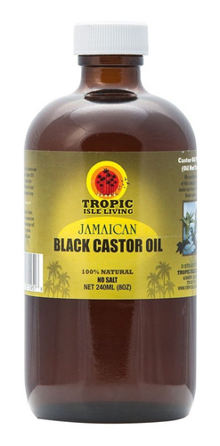 Aceite De Ricino Negro Jamaicano Botella De Vidrio 8 Onzas