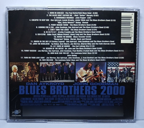 Blues Brothers 2000 Cd Orig Imp Trilha Sonora Rock (Usado)