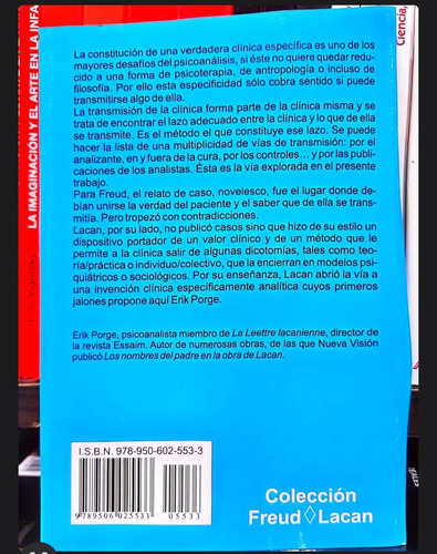 Transmitir La Clinica Psicoanalitica: No, De Erik Porge. 1, Vol. 1. Editorial Nueva Visión, Tapa Blanda, Edición 1 En Español, 2007