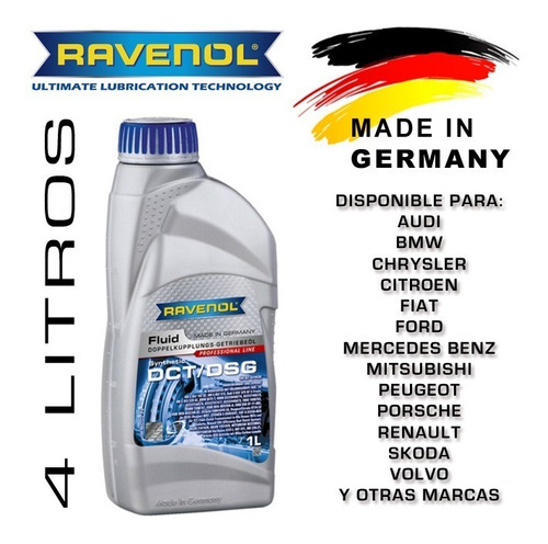 Aceite Para Caja De Cambios Dct Dsg Ravenol Sintetico 4 Lts