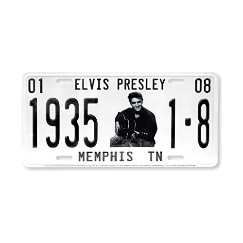Placa De Matrícula Del Vehículo White Elvis Presley 1...