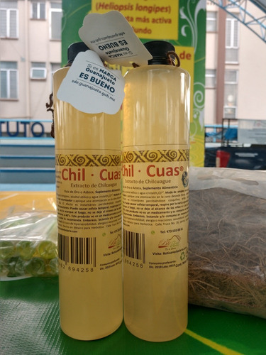 2 Botellas Con 500 Ml De Extracto De Chilcuague (chilcuas)