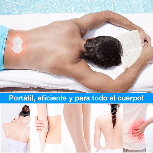 Imagen 3 de 6 de Ems Mini Vak 05 Electro Estimulador Pad 5 Modos Recargable
