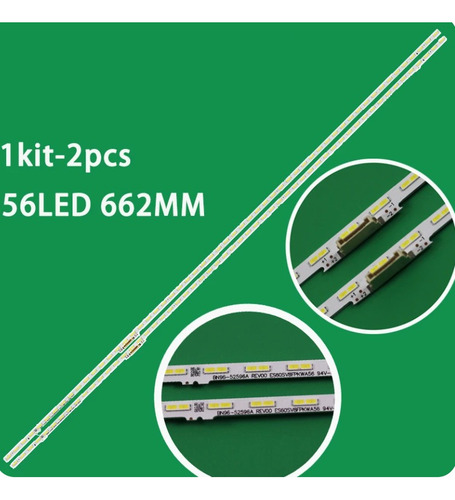 Kit 2 Tiras Led Para Un60au8200f Un60au8200 Un60au8000