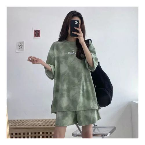 Conjunto De Top Y Pantalones Cortos Casuales De Verano Con E