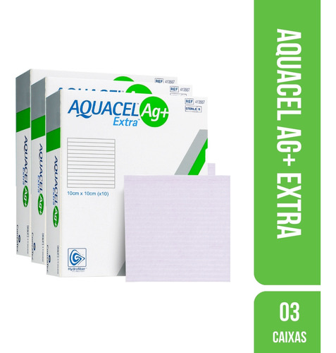 Curativo Aquacel Ag+ Extra 10 X 10 Cm (c/30 Unds) - Convatec
