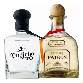 Tequila Don Julio 70 700 Ml + Tequila Patrón Reposado 750 Ml
