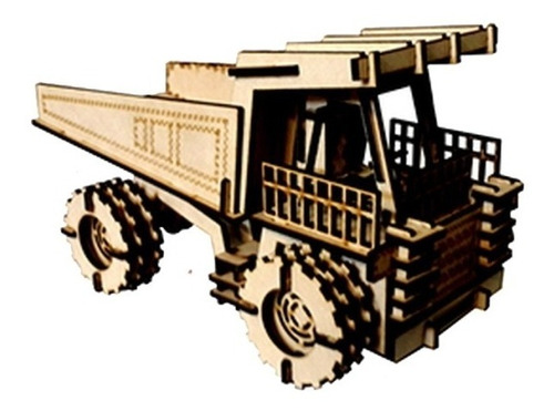 Camion Minero Carga Puzzle 3d Madera Armar Rompecabezas